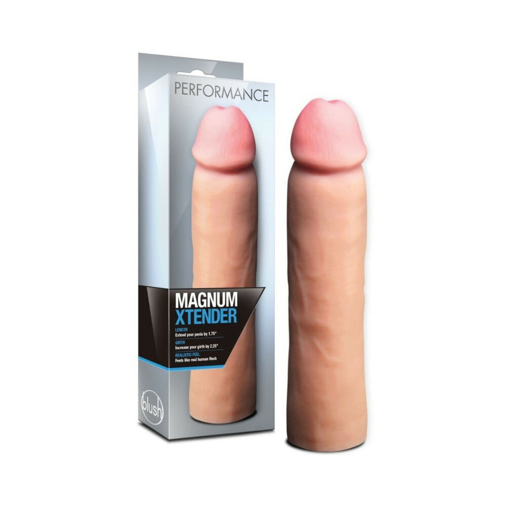 BLUSH - PERFORMANCE MAGNUM XTENDER 1.75 IN. PENIS EXTENDER SLEEVE BEIGE