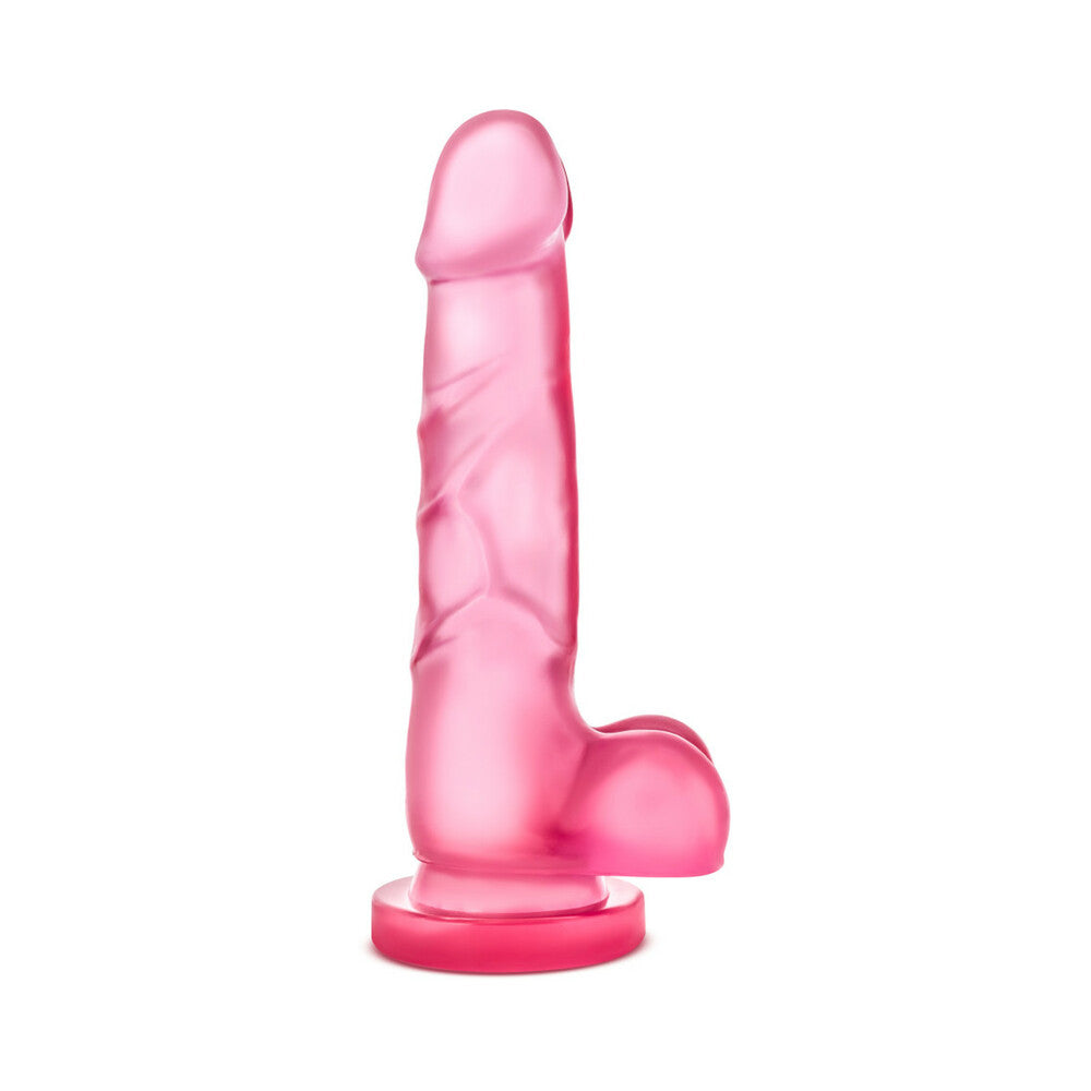 B YOURS SWEET ''N HARD 4 REALISTIC 7 IN. DILDO WITH BALLS PINK