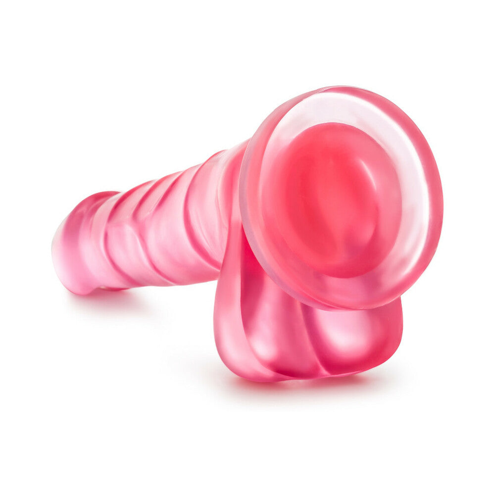 B YOURS SWEET ''N HARD 4 REALISTIC 7 IN. DILDO WITH BALLS PINK