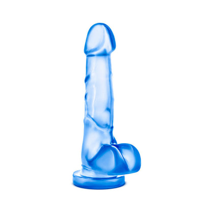 B YOURS SWEET ''N HARD 4 REALISTIC 7 IN. DILDO WITH BALLS BLUE