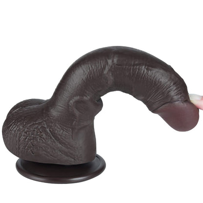 LOVETOY - 7.5'' SLIDING SKIN DUAL LAYER DONG BLACK I_B15O50_3