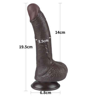 LOVETOY - 7.5'' SLIDING SKIN DUAL LAYER DONG BLACK I_B15O50_3