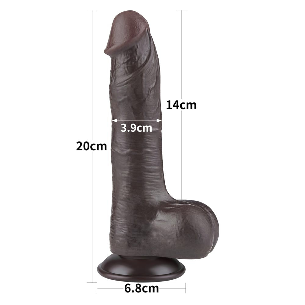 LOVETOY - 8'' SLIDING SKIN DUAL LAYER DONG BLACK I_B15O50_3