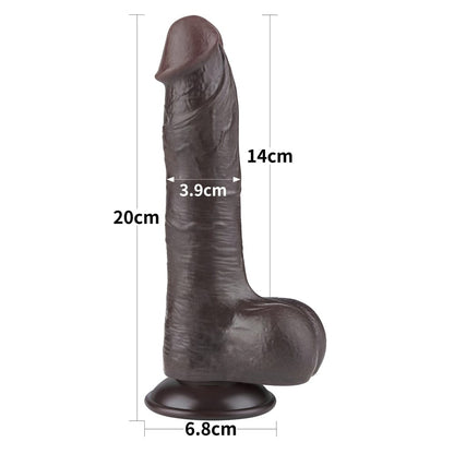 LOVETOY - 8'' SLIDING SKIN DUAL LAYER DONG BLACK I_B15O50_3
