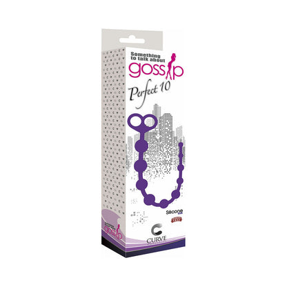 CURVE TOYS GOSSIP PERFECT 10 SILICONE ANAL BEADS VIOLET