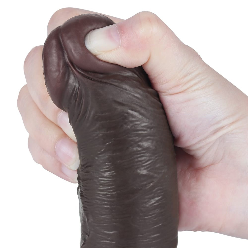 LOVETOY - 8'' SLIDING SKIN DUAL LAYER DONG BLACK II_B15O50_3