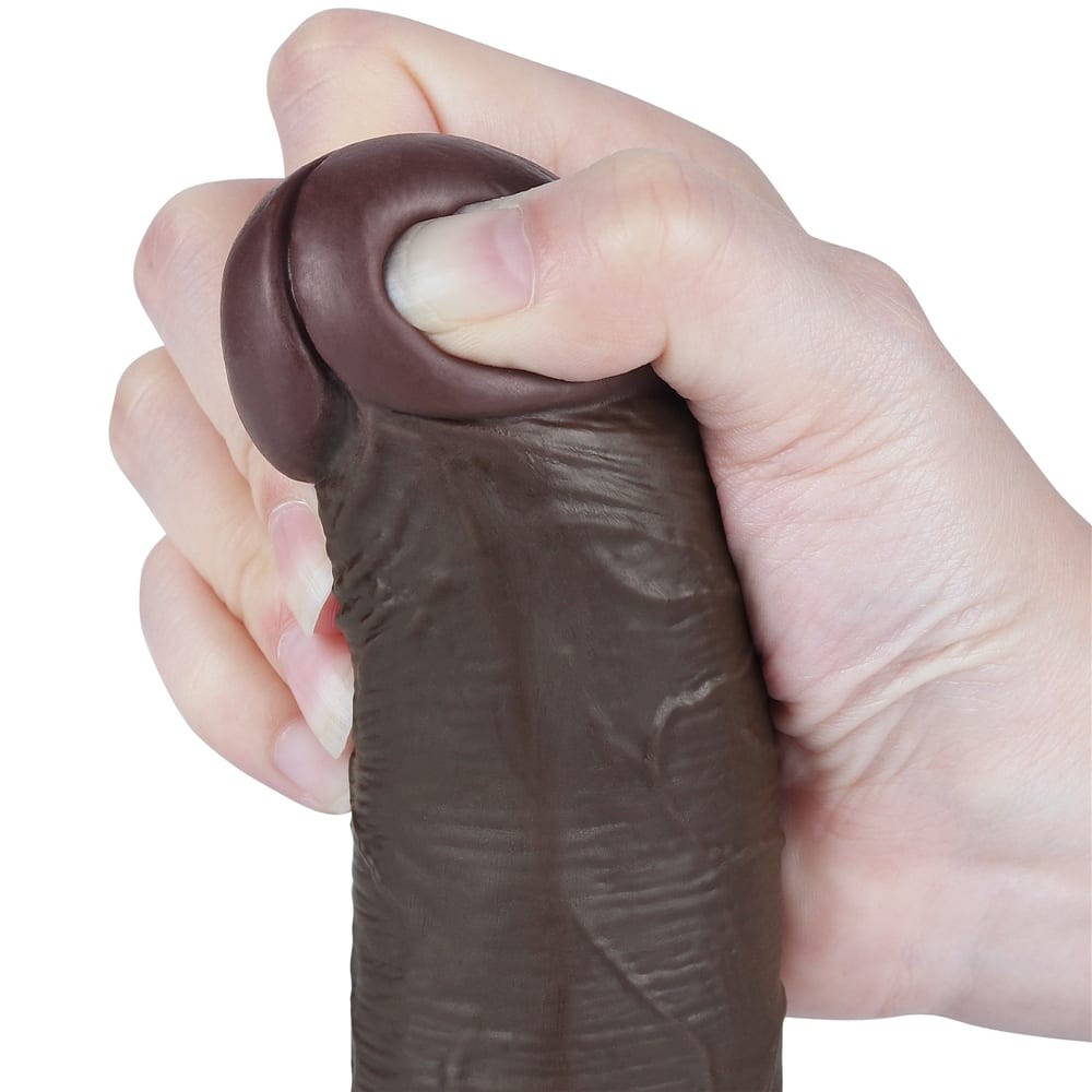 LOVETOY - 8'' SLIDING SKIN DUAL LAYER DONG BLACK III_B15O50_3