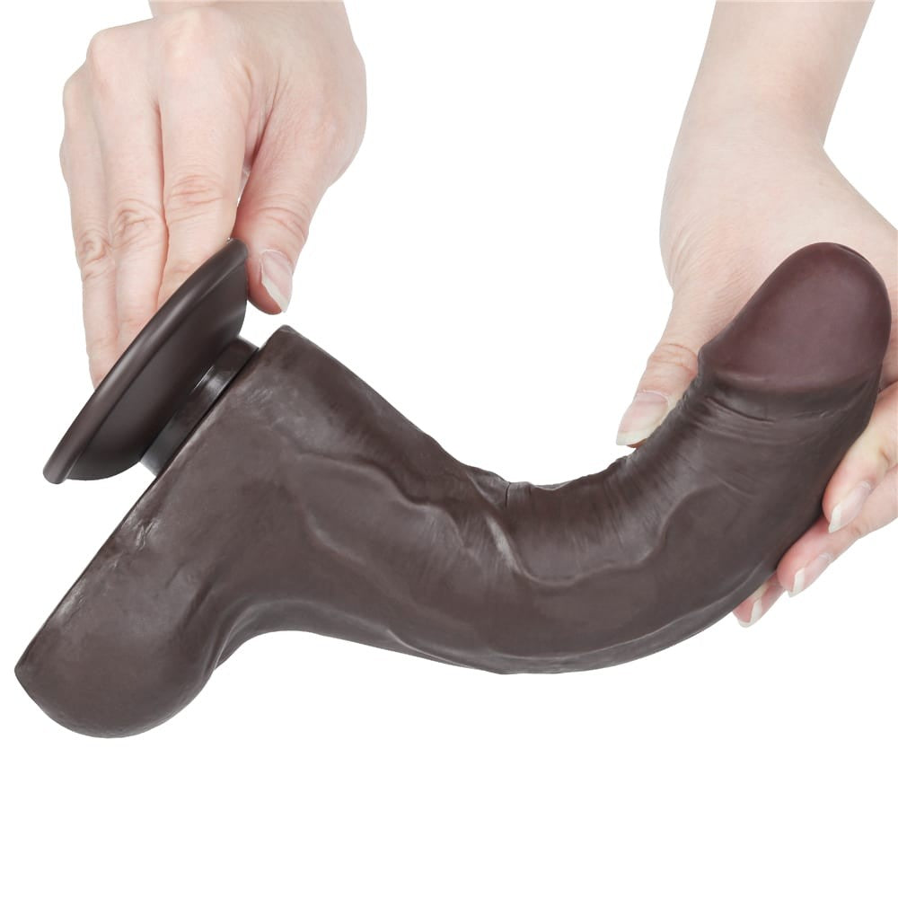 LOVETOY - 8.5'' SLIDING SKIN DUAL LAYER DONG BLACK II_B15O50_3
