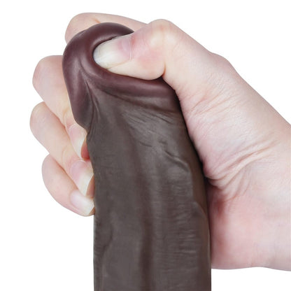 LOVETOY - 8.5'' SLIDING SKIN DUAL LAYER DONG BLACK II_B15O50_3