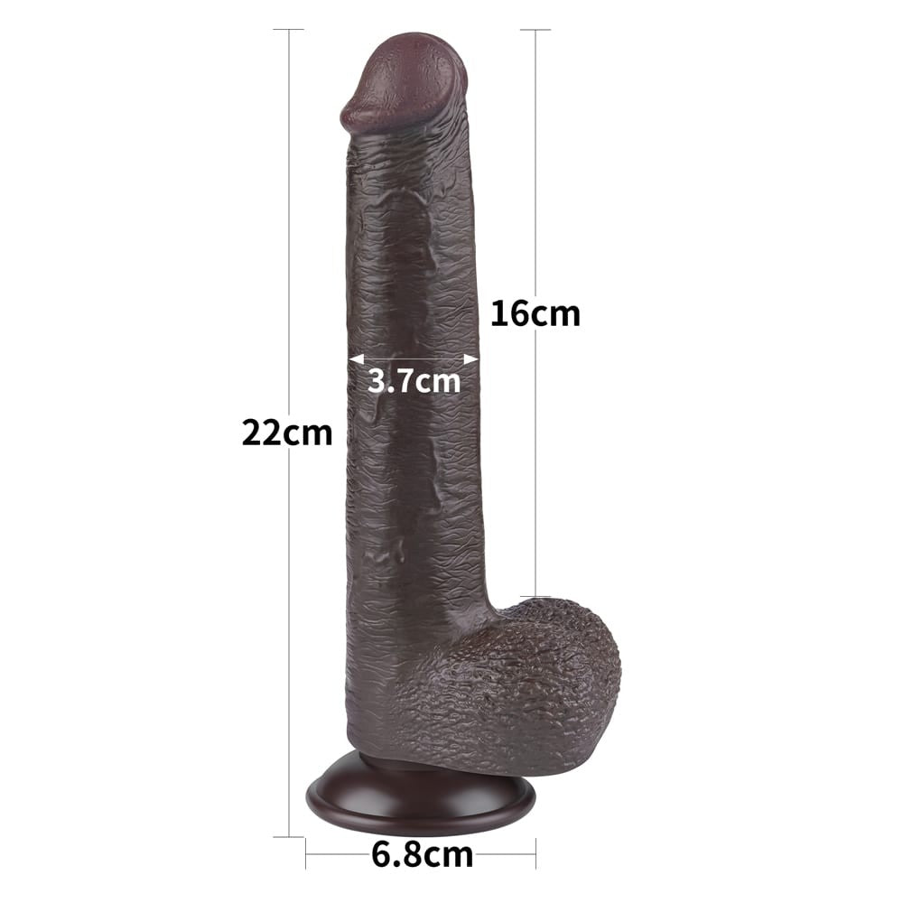 LOVETOY - 9'' SLIDING SKIN DUAL LAYER DONG BLACK_B15O50_3