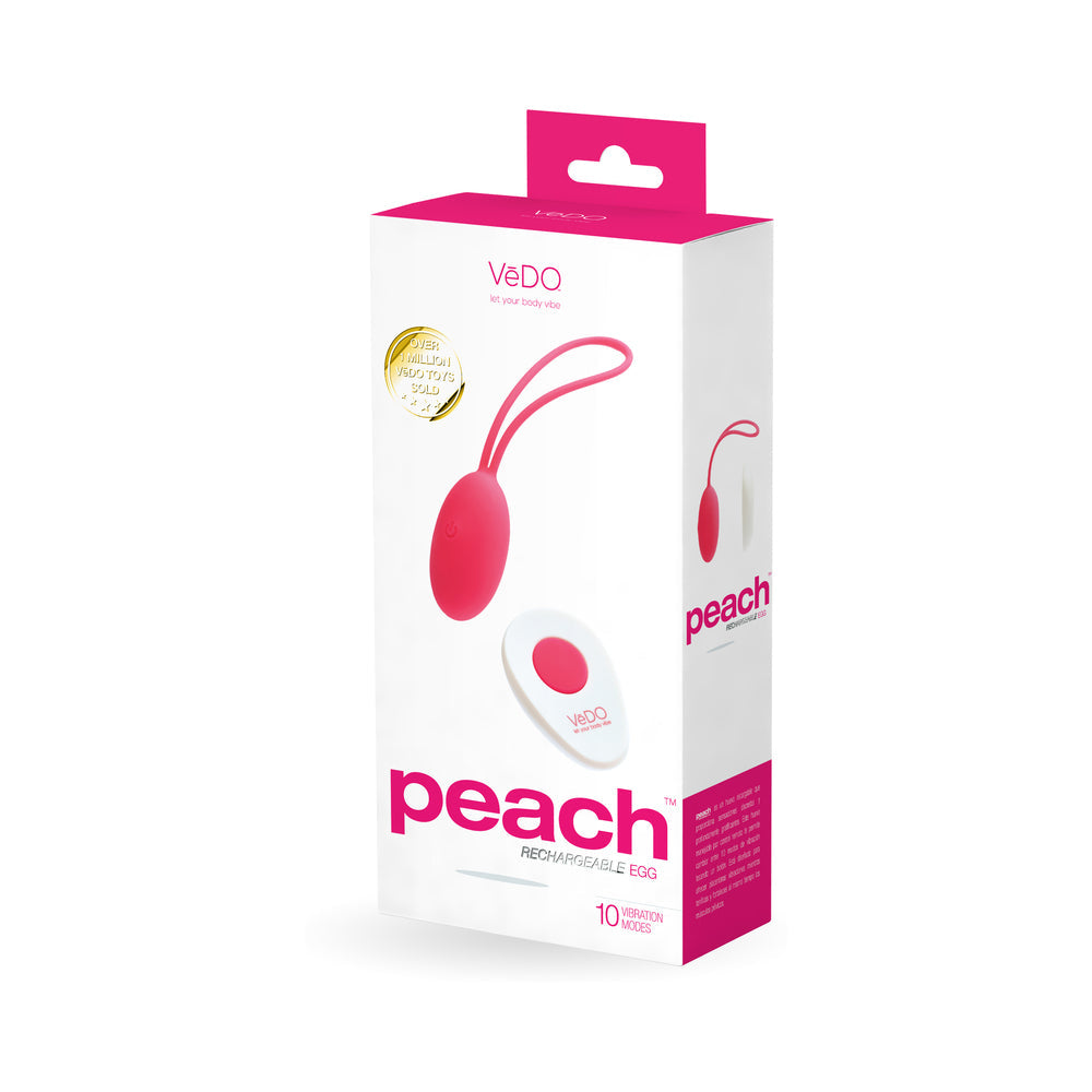 VEDO PEACH RECHARGEABLE EGG VIBE - FOXY PINK