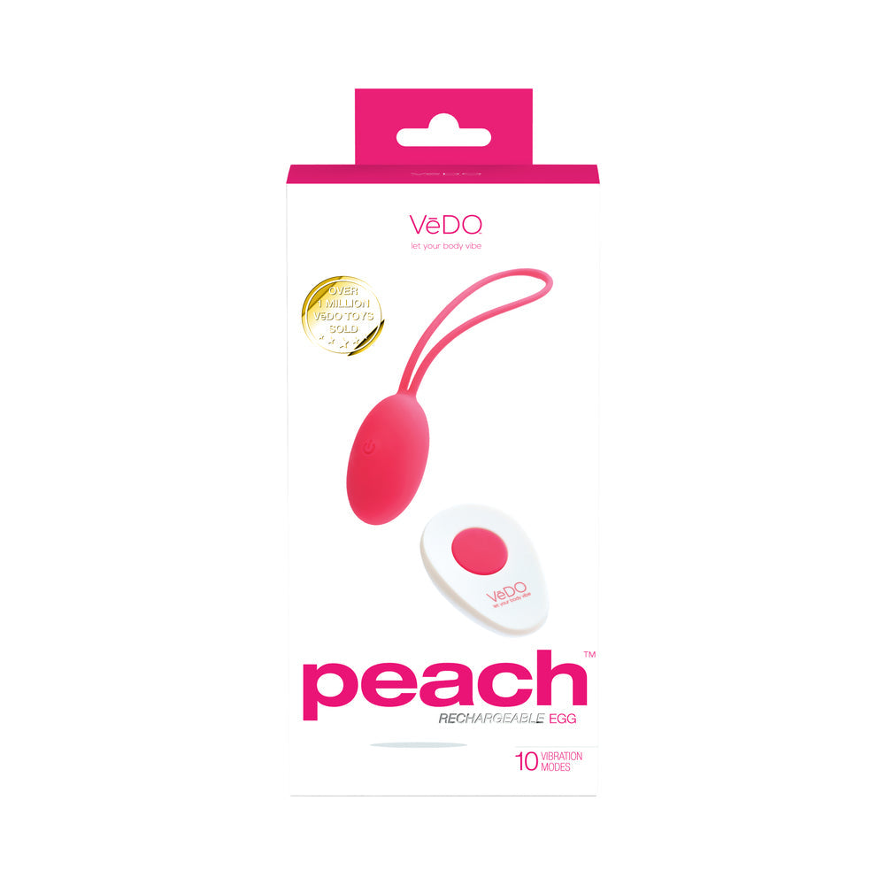 VEDO - PEACH RECHARGEABLE EGG VIBE - FOXY PINK