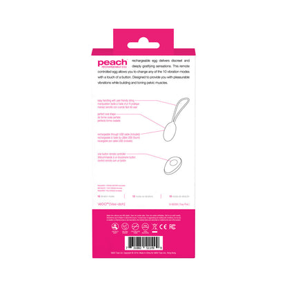 VEDO - PEACH RECHARGEABLE EGG VIBE - FOXY PINK