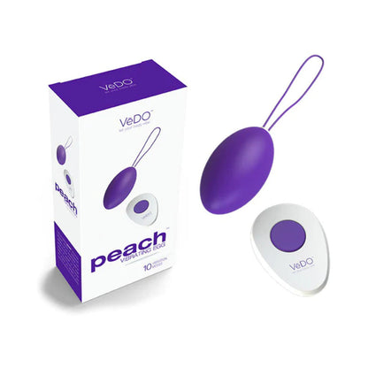 VEDO - VIBRADOR DE HUEVO RECARGABLE PEACH - INTO YOU ÍNDIGO