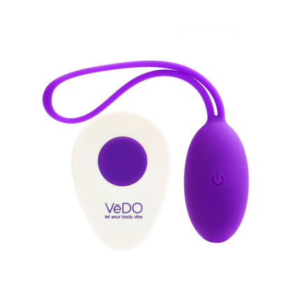 VEDO - VIBRADOR DE HUEVO RECARGABLE PEACH - INTO YOU ÍNDIGO