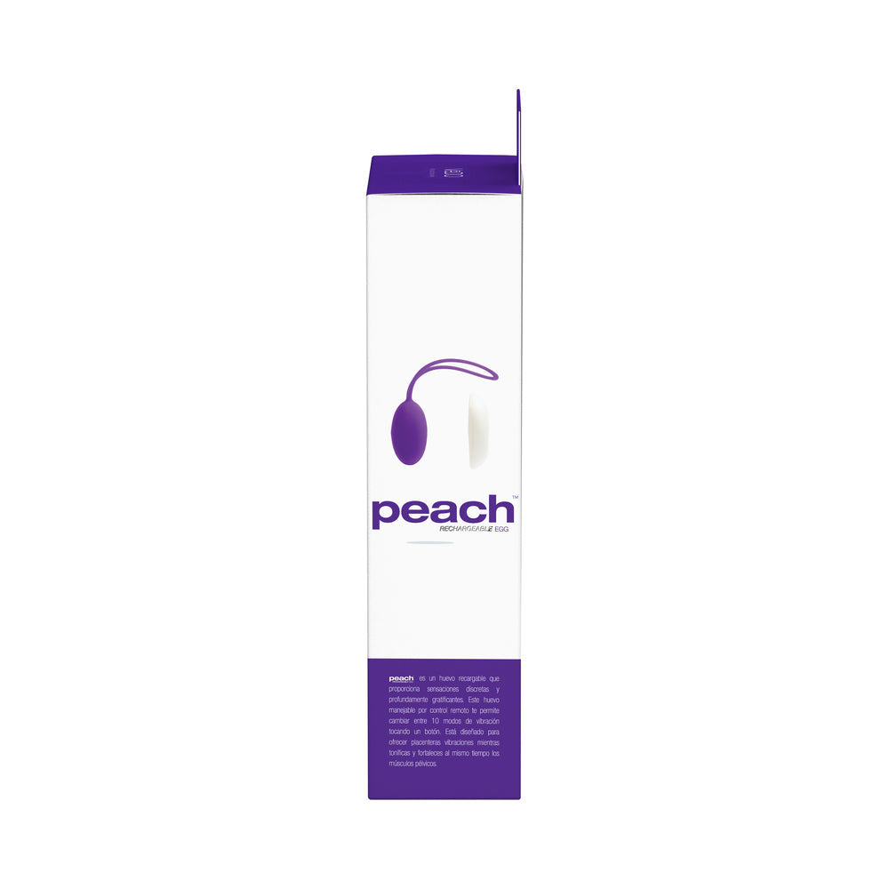VEDO - VIBRADOR DE HUEVO RECARGABLE PEACH - INTO YOU ÍNDIGO