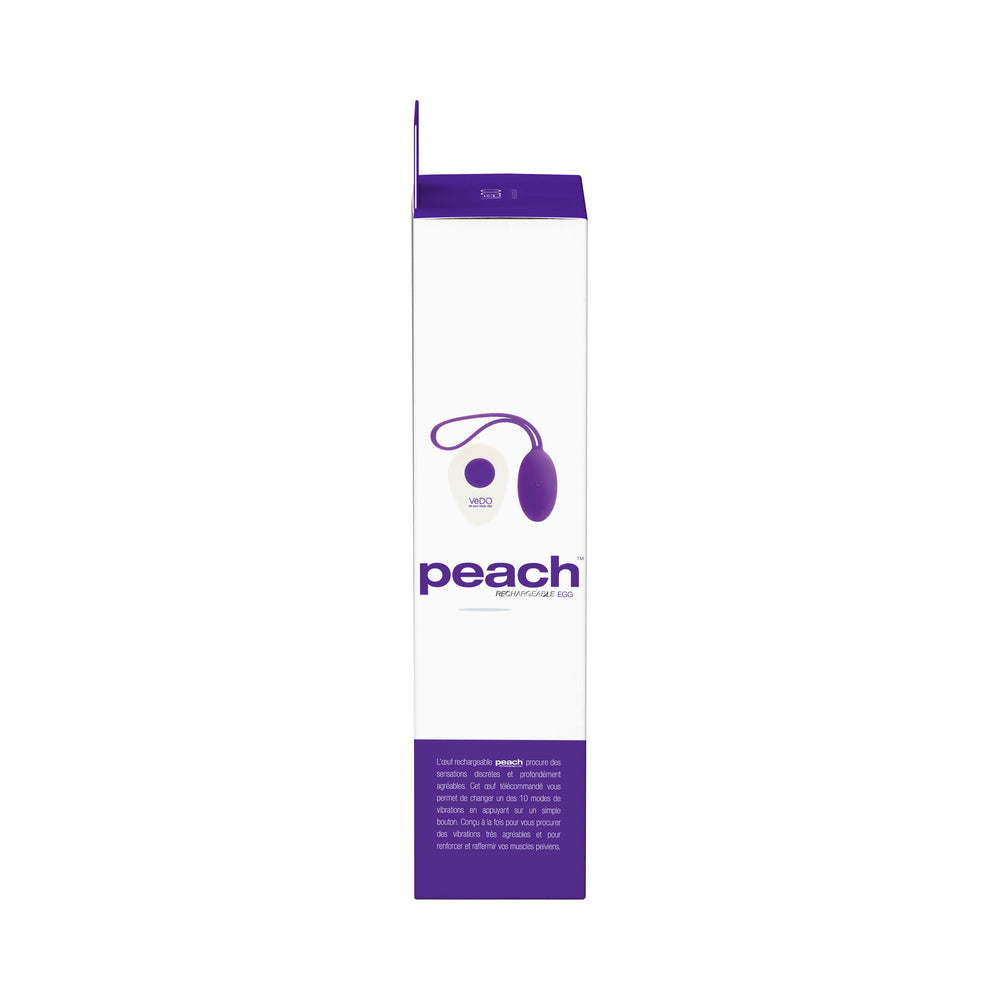 VEDO - VIBRADOR DE HUEVO RECARGABLE PEACH - INTO YOU ÍNDIGO
