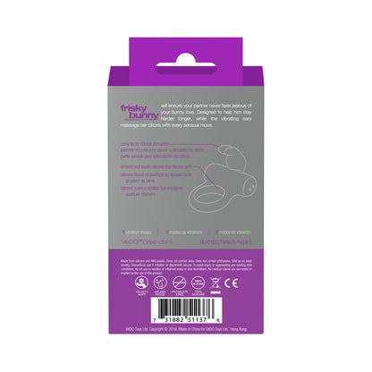 VEDO FRISKY BUNNY RECHARGEABLE VIBRATING RING - PERFECTLY PURPLE