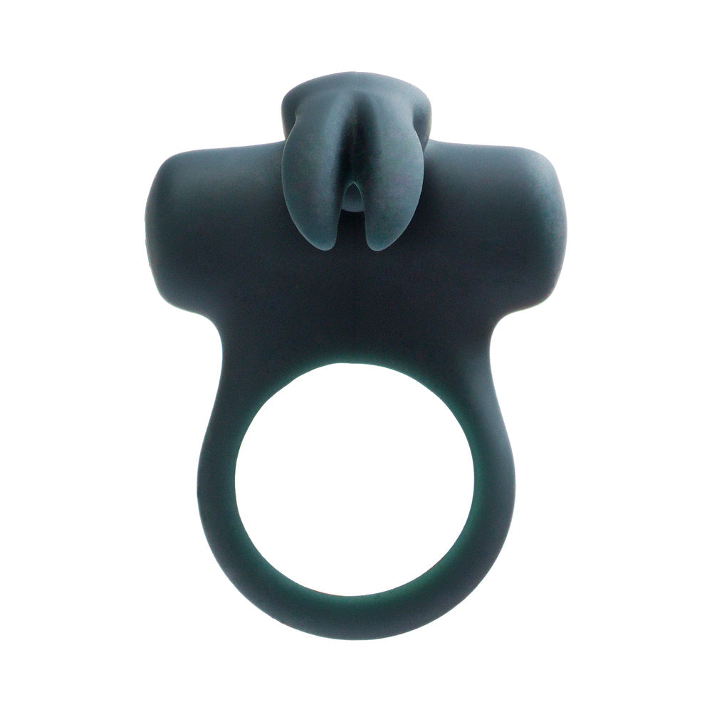 VEDO FRISKY BUNNY RECHARGEABLE VIBRATING RING - BLACK PEARL