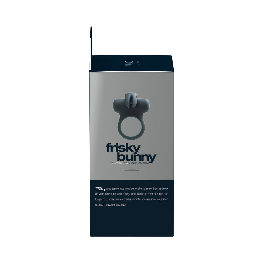 VEDO FRISKY BUNNY RECHARGEABLE VIBRATING RING - BLACK PEARL