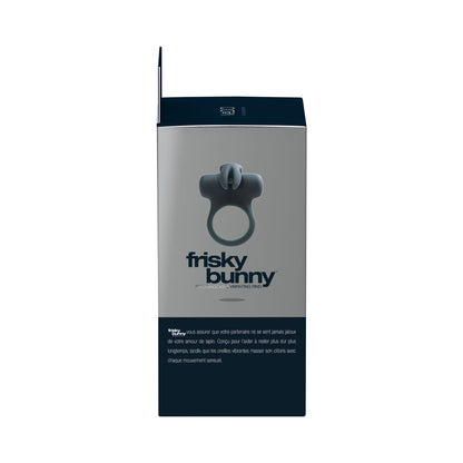 VEDO FRISKY BUNNY RECHARGEABLE VIBRATING RING - BLACK PEARL
