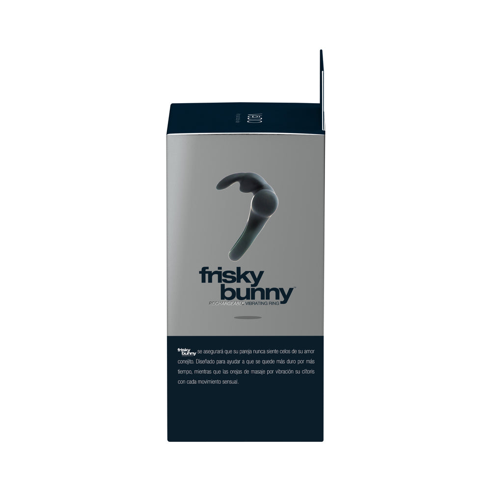 VEDO - FRISKY BUNNY RECHARGEABLE VIBRATING RING - BLACK PEARL
