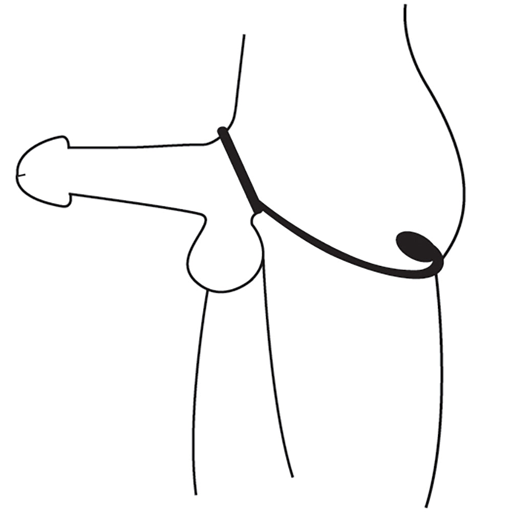 MASTER SERIES EXPLORER SILICONE COCK RING AND PROSTATE PLUG BLACK