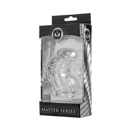 MASTER SERIES DETAINED SOFT BODY CHASTITY CAGE CLEAR