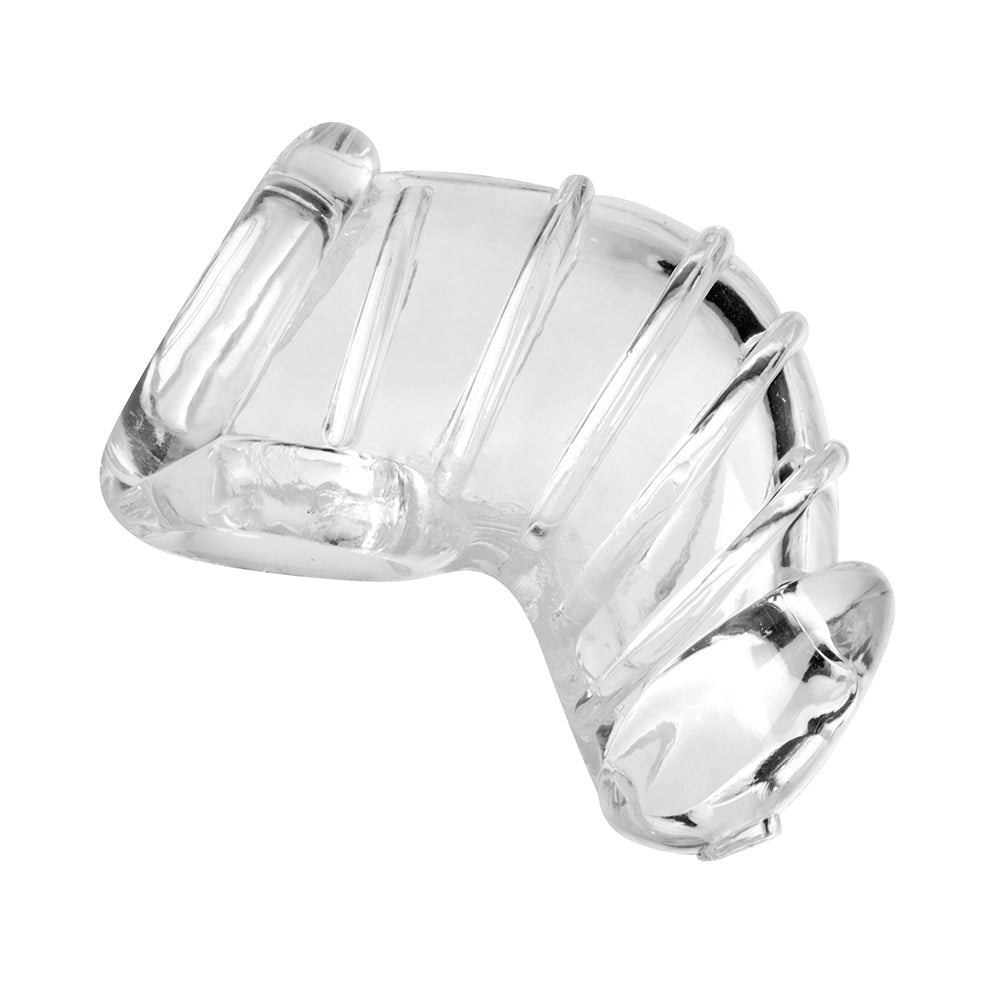 MASTER SERIES DETAINED SOFT BODY CHASTITY CAGE CLEAR