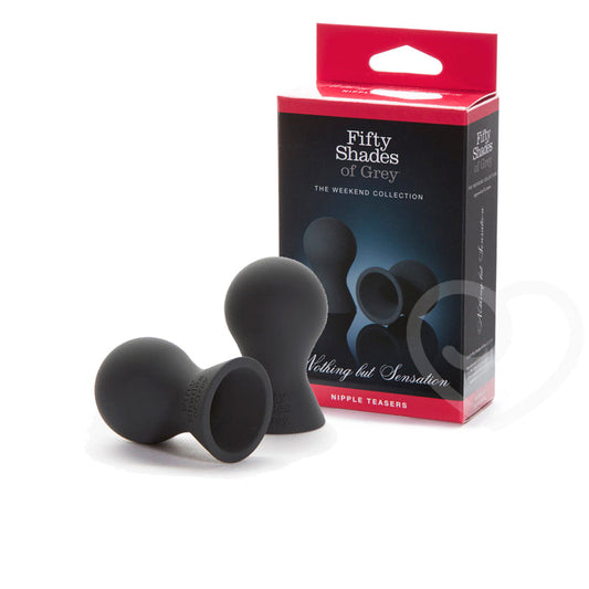 FIFTY SHADES OF GREY WEEKEND COLLECTION NOTHING BUT SENSATION SILICONE NIPPLE TEASERS BLACK