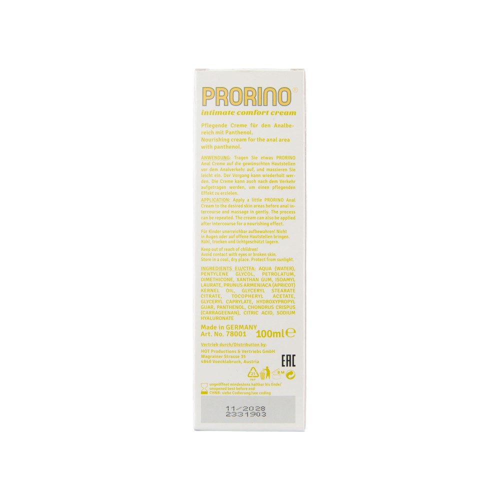 ERO - PRORINO SENSITIVE ANAL COMFORT CREAM - UNISEX 100 ML