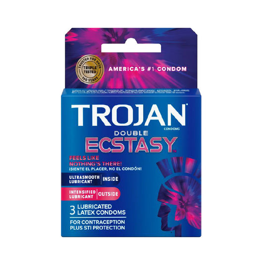 PARADISE MARKETING - TROJAN DOUBLE ECSTASY LATEX CONDOMS (3)