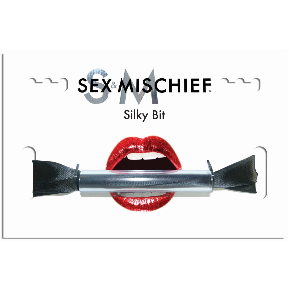 SPORTSHEETS SEX & MISCHIEF SILKY BIT GAG BLACK
