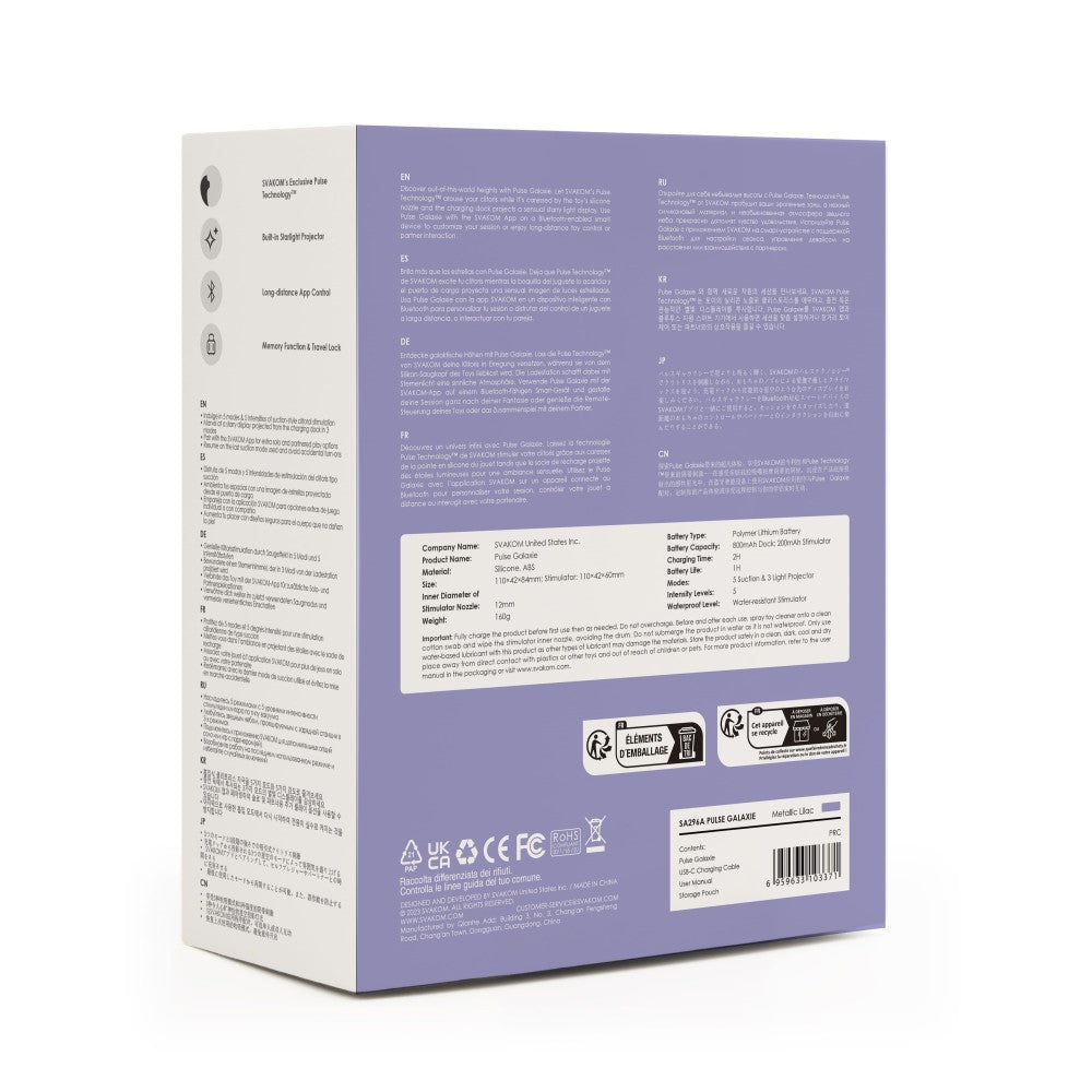 SVAKOM - PULSE GALAXIE METALLIC LILAC