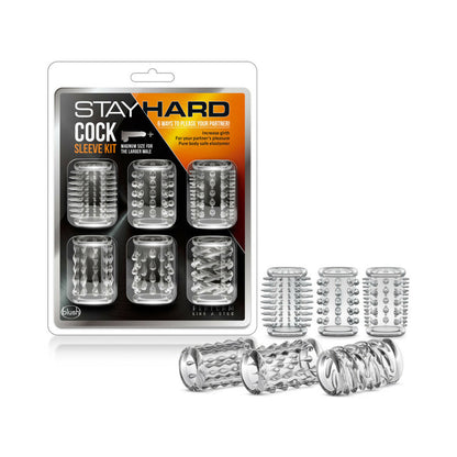 BLUSH - STAY HARD 6-PIECE COCK SLEEVE KIT CLEAR