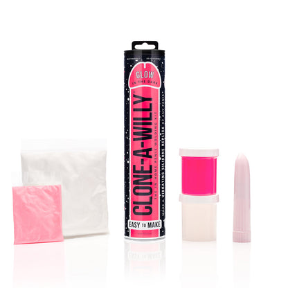 CLONE-A-WILLY - DIY VIBRATING DILDO KIT GLOW-IN-THE-DARK HOT PINK