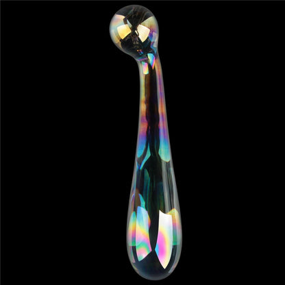 LOVETOY - TWILIGHT GLEAM GLASS DILDO- ALLURING ARC