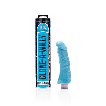 CLONE-A-WILLY DIY VIBRATING DILDO KIT GLOW-IN-THE-DARK BLUE