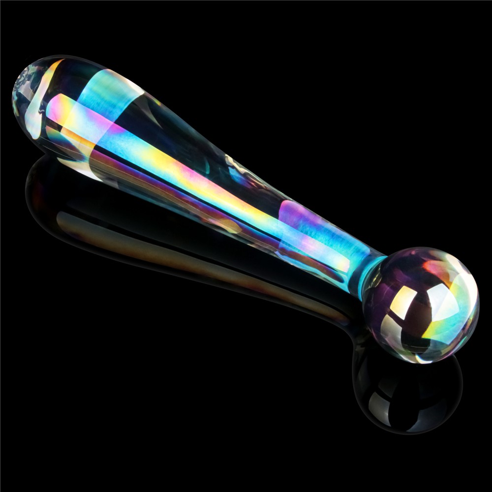 LOVETOY - TWILIGHT GLEAM GLASS DILDO- ALLURING ARC