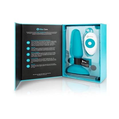 B-VIBE RIMMING 2 ROTATING AND VIBRATING REMOTE CONTROL PLUG TEAL