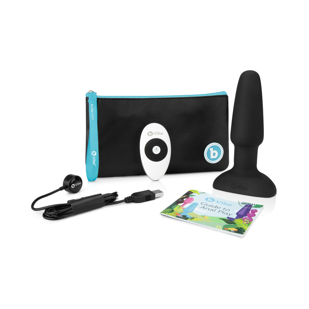 B-VIBE RIMMING 2 ROTATING AND VIBRATING REMOTE CONTROL PLUG BLACK