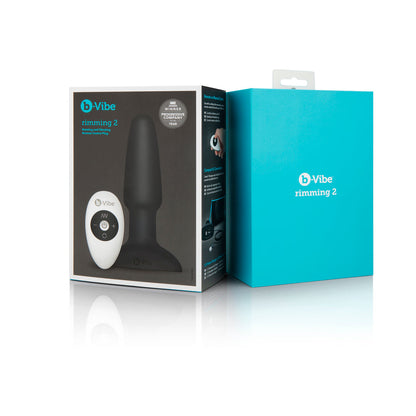 B-VIBE - TAPÓN CON CONTROL REMOTO GIRATORIO Y VIBRATORIO PARA JUEGO ANAL