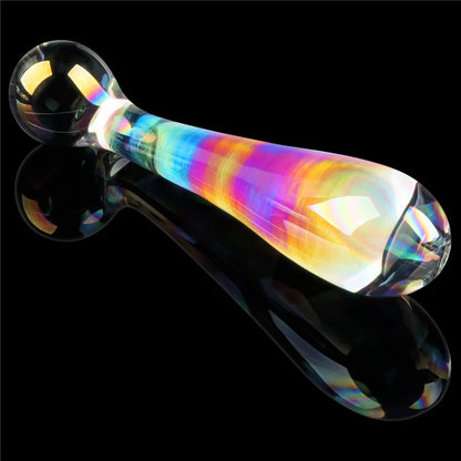 LOVETOY - TWILIGHT GLEAM GLASS DILDO- ALLURING ARC