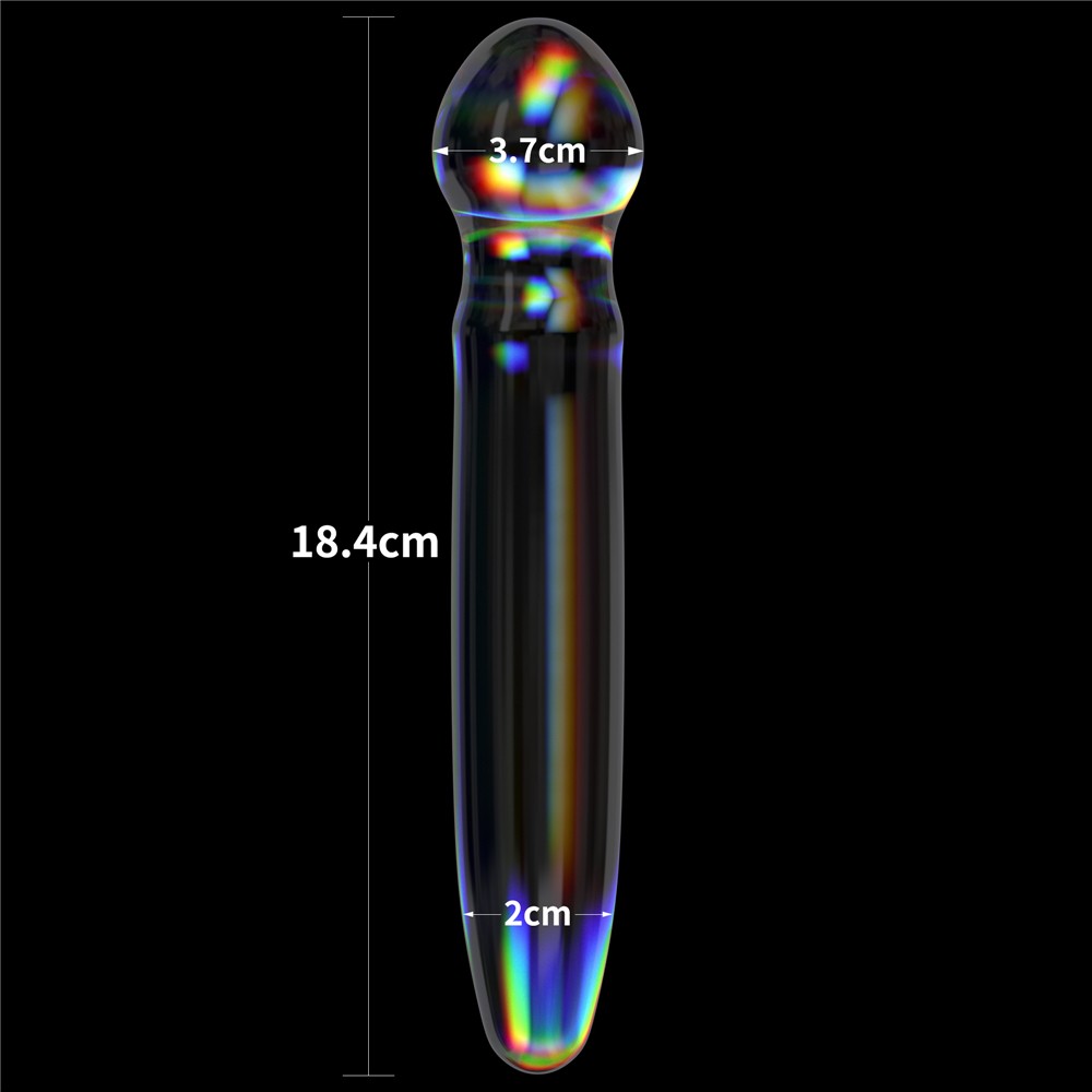 LOVETOY - TWILIGHT GLEAM GLASS DILDO- PRISM GLASS
