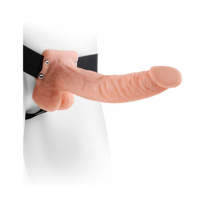 FETISH FANTASY SERIES - SERIES 9 HOLLOW STRAP-ON WITH BALLS 22.9CM FLESH