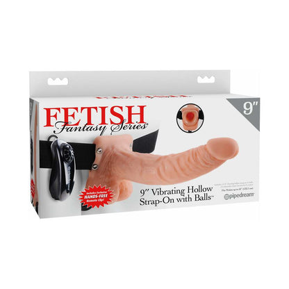 FETISH FANTASY SERIES - ADJUSTABLE HARNESS REMOTE CONTROL REALISTIC PENIS WITH TESTICLES 23 CM