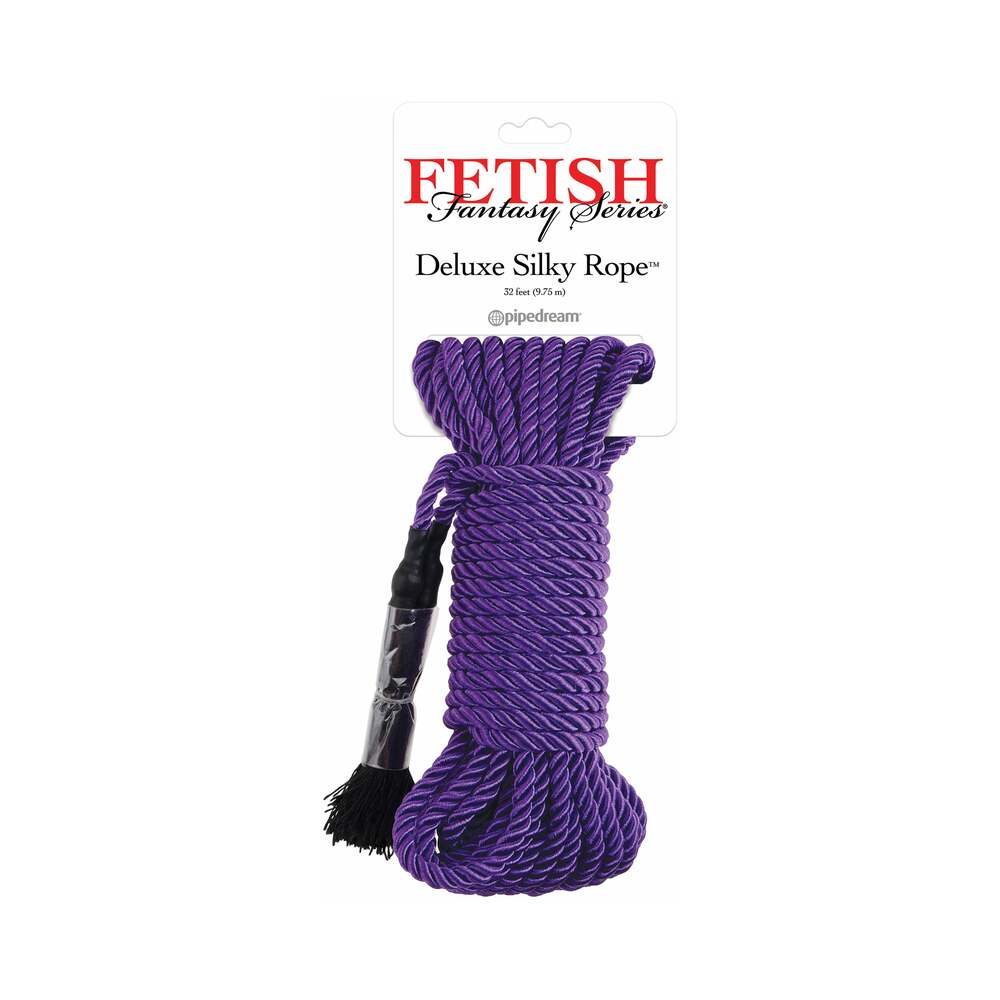 FETISH FANTASY SERIES DELUXE SILK ROPE 9.75 M / 32 FT. PURPLE