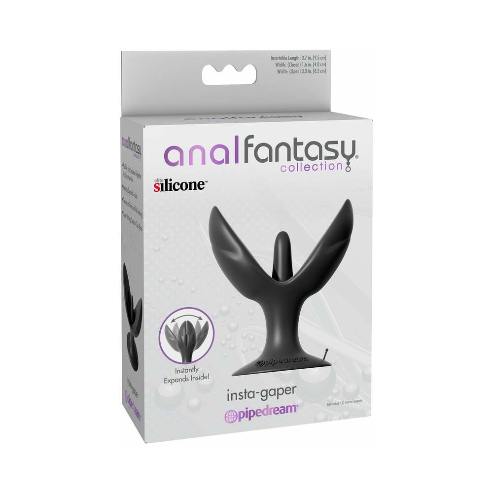 PIPEDREAM - COLECCIÓN DE FANTASÍA ANALÍTICA TAPÓN EXPANSOR DE SILICONA INSTA-GAPER NEGRO