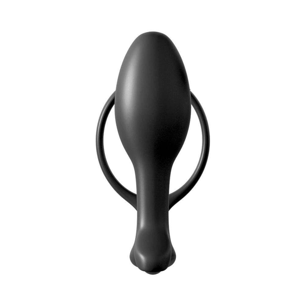 PIPEDREAM - ANAL FANTASY COLLECTION SILICONE ASS-GASM COCK RING BEGINNER''S PLUG BLACK