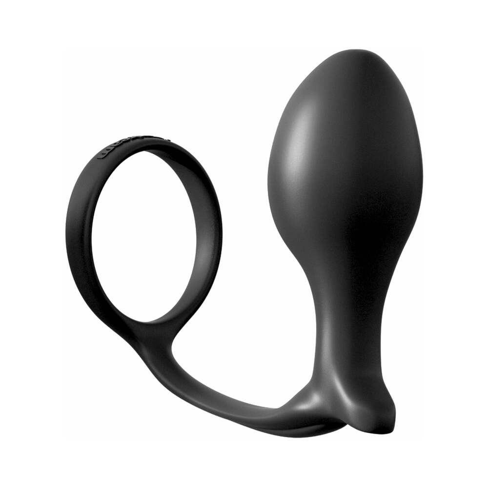 PIPEDREAM - COLECCIÓN ANAL FANTASY ANILLO PARA PENE DE SILICONA ASS-GASM TAPÓN AVANZADO NEGRO